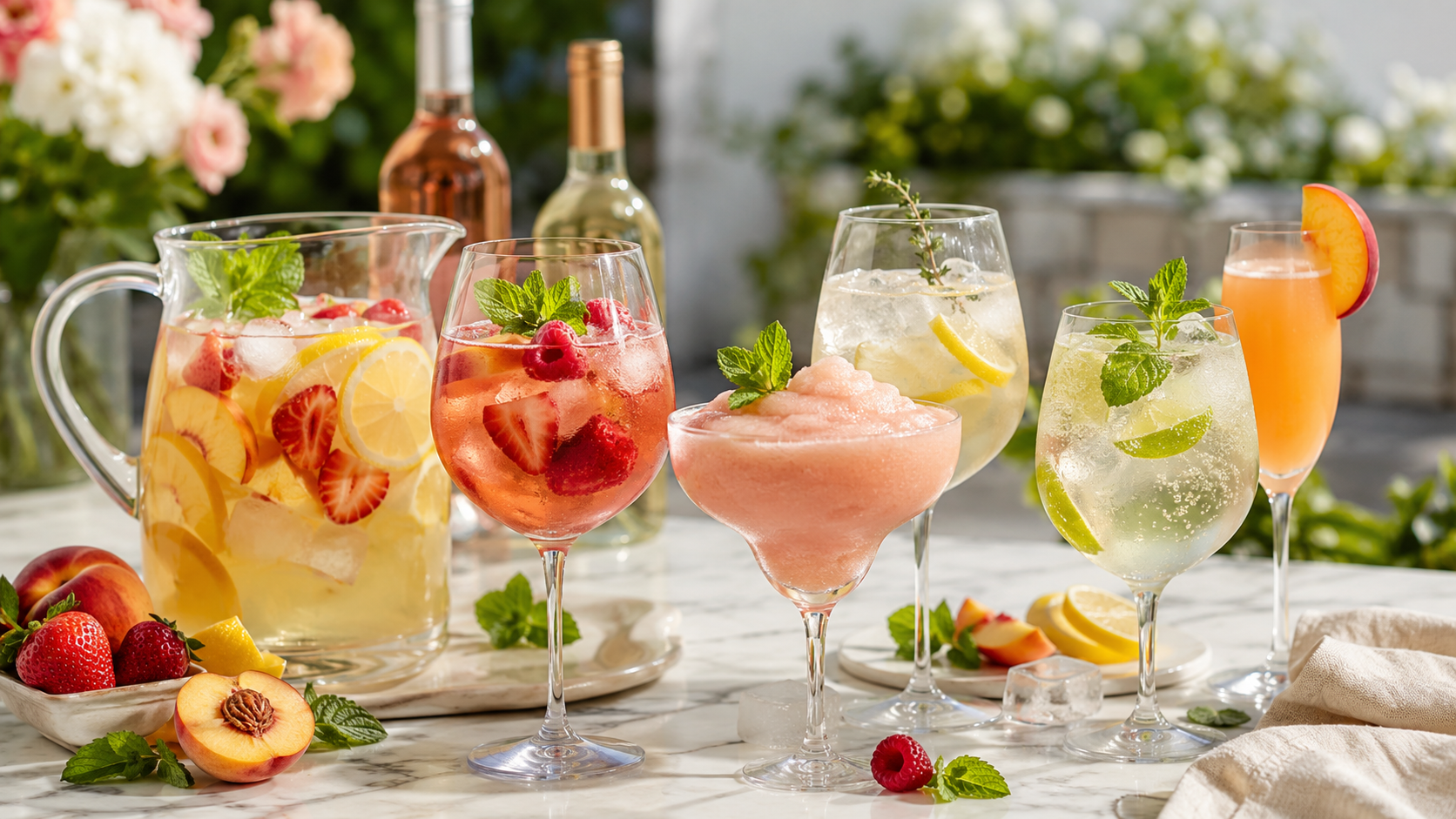 letnie drinki z winem